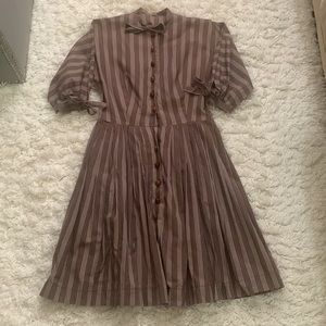 VINTAGE Brown Stripe Dress